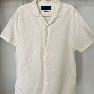Abercrombie & Fitch Cream Casual Button Down Shirt
